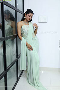 Bhavishya Yalavarthi in Dazzling Green Designer Dress