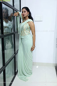 Bhavishya Yalavarthi in Dazzling Green Designer Dress