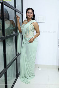 Bhavishya Yalavarthi in Dazzling Green Designer Dress