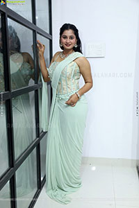 Bhavishya Yalavarthi in Dazzling Green Designer Dress