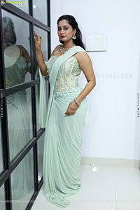 Bhavishya Yalavarthi in Dazzling Green Designer Dress