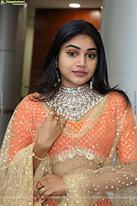 Bramarambika stills in Orange Lehenga Choli, HD Gallery