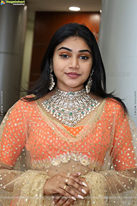 Bramarambika stills in Orange Lehenga Choli, HD Gallery