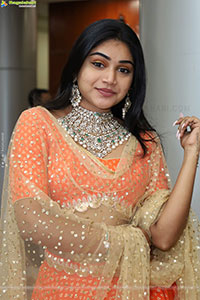 Bramarambika stills in Orange Lehenga Choli, HD Gallery