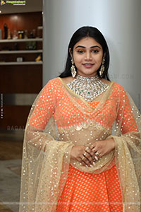 Bramarambika stills in Orange Lehenga Choli, HD Gallery