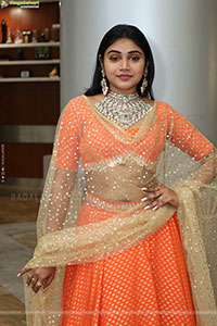 Bramarambika stills in Orange Lehenga Choli, HD Gallery