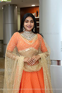 Bramarambika stills in Orange Lehenga Choli, HD Gallery