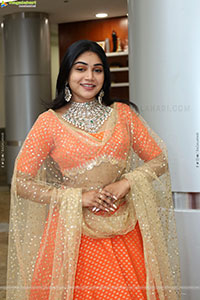 Bramarambika stills in Orange Lehenga Choli, HD Gallery