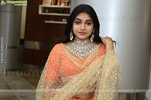 Bramarambika stills in Orange Lehenga Choli, HD Gallery