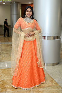 Bramarambika stills in Orange Lehenga Choli, HD Gallery