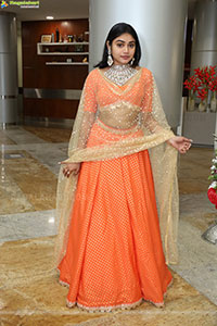 Bramarambika stills in Orange Lehenga Choli, HD Gallery