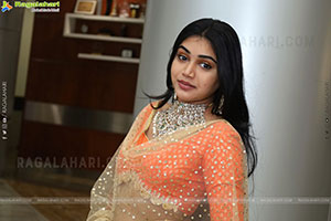 Bramarambika stills in Orange Lehenga Choli, HD Gallery