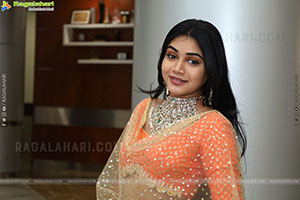 Bramarambika stills in Orange Lehenga Choli, HD Gallery