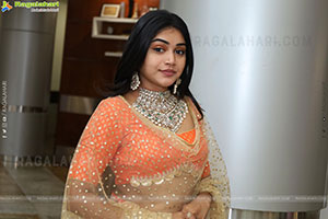 Bramarambika stills in Orange Lehenga Choli, HD Gallery