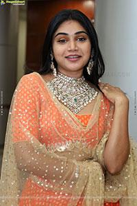 Bramarambika stills in Orange Lehenga Choli, HD Gallery