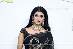 Navya Bale stills in Black Designer Saree, HD Gallery