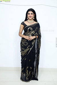 Navya Bale stills in Black Designer Saree, HD Gallery