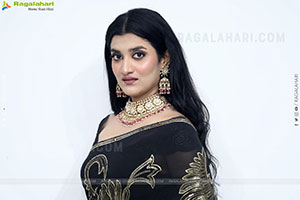Navya Bale stills in Black Designer Saree, HD Gallery