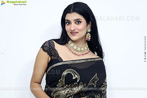 Navya Bale stills in Black Designer Saree, HD Gallery