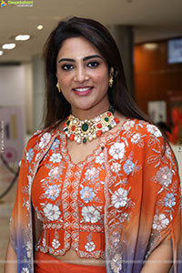 Nirupama stills in Orange Colour Designer Dress, HD Gallery