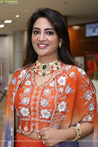 Nirupama stills in Orange Colour Designer Dress, HD Gallery