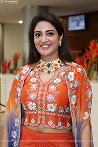 Nirupama stills in Orange Colour Designer Dress, HD Gallery