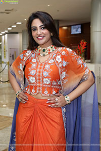 Nirupama stills in Orange Colour Designer Dress, HD Gallery