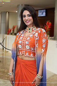 Nirupama stills in Orange Colour Designer Dress, HD Gallery