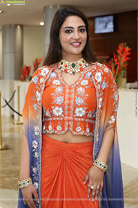 Nirupama stills in Orange Colour Designer Dress, HD Gallery