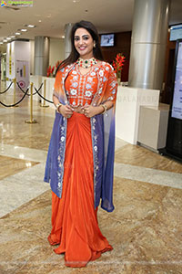 Nirupama stills in Orange Colour Designer Dress, HD Gallery