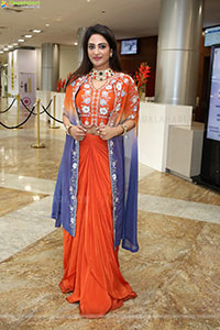 Nirupama stills in Orange Colour Designer Dress, HD Gallery