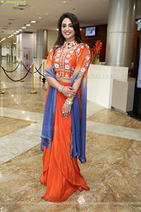 Nirupama stills in Orange Colour Designer Dress, HD Gallery