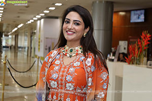 Nirupama stills in Orange Colour Designer Dress, HD Gallery