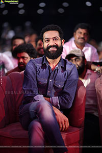 Jr NTR stills at Kantara Chapter 1 Movie Pre Release Event