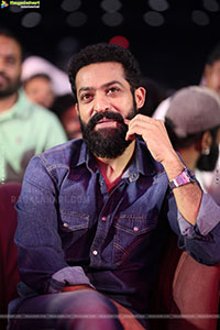 Jr NTR stills at Kantara Chapter 1 Movie Pre Release Event