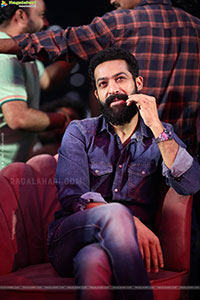 Jr NTR stills at Kantara Chapter 1 Movie Pre Release Event