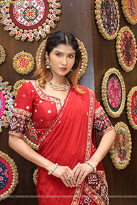 Riya Singh in Dazzling Red Designer Half Saree, HD Gallery