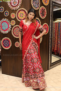 Riya Singh in Dazzling Red Designer Half Saree, HD Gallery