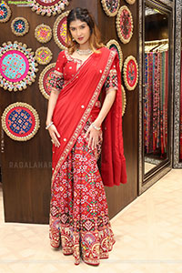 Riya Singh in Dazzling Red Designer Half Saree, HD Gallery
