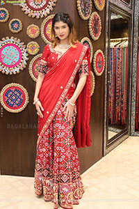 Riya Singh in Dazzling Red Designer Half Saree, HD Gallery