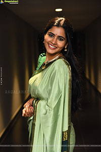 Deepa Balu Traditional Stills in Green Saree