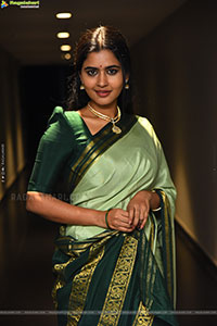 Deepa Balu Traditional Stills in Green Saree