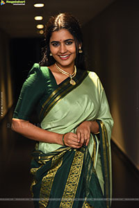 Deepa Balu Traditional Stills in Green Saree