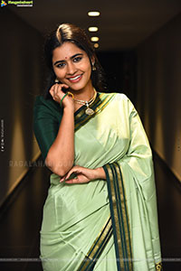 Deepa Balu Traditional Stills in Green Saree