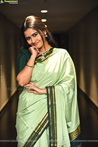 Deepa Balu Traditional Stills in Green Saree