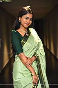 Deepa Balu Traditional Stills in Green Saree