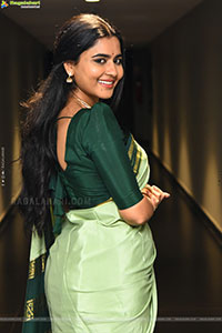 Deepa Balu Traditional Stills in Green Saree