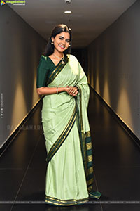 Deepa Balu Traditional Stills in Green Saree