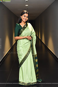 Deepa Balu Traditional Stills in Green Saree