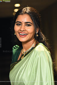 Deepa Balu Traditional Stills in Green Saree